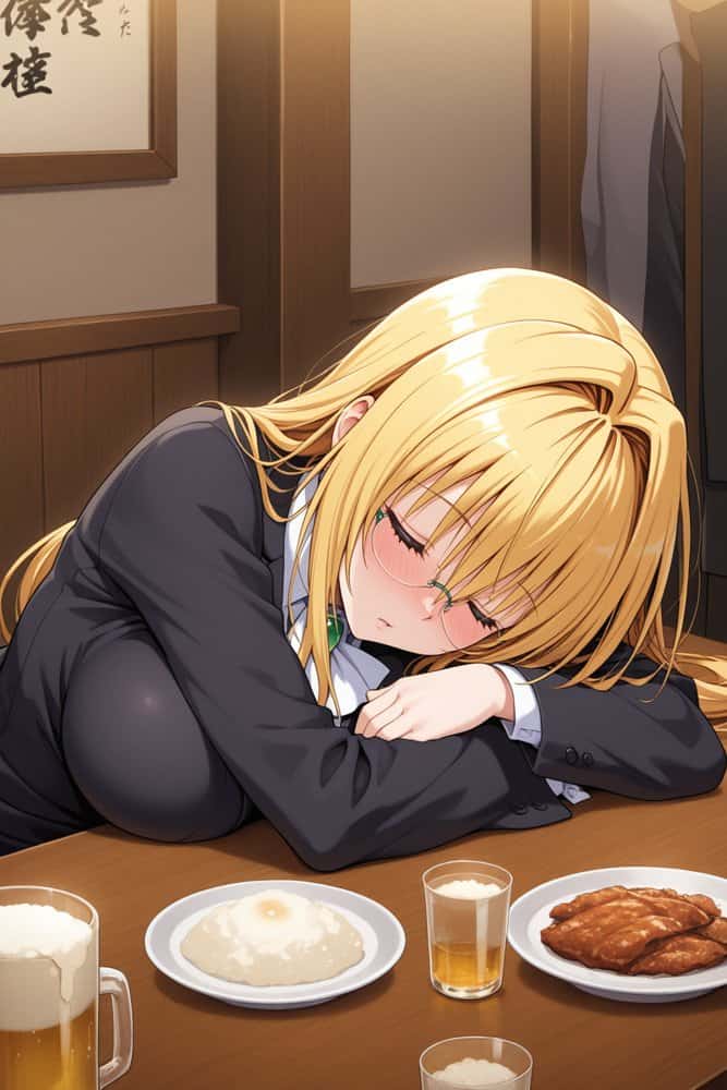 泥●した金髪巨乳眼鏡ドジっ子先生をお持ち帰り