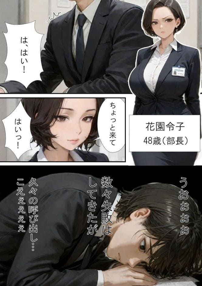 仕事で失敗ばかりの俺が人妻上司（48）と残業したら濡れ濡れセックス始まった話 モザイク版