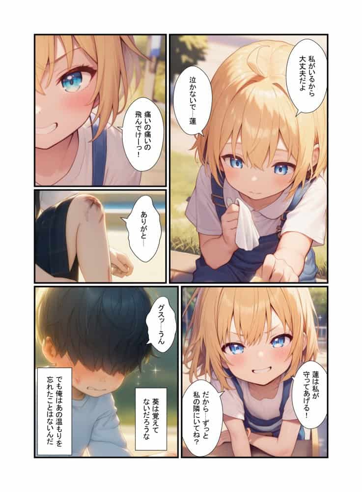 金髪ギャル女子校生が幼馴染と初体験！体育倉庫でイチャらぶセックス