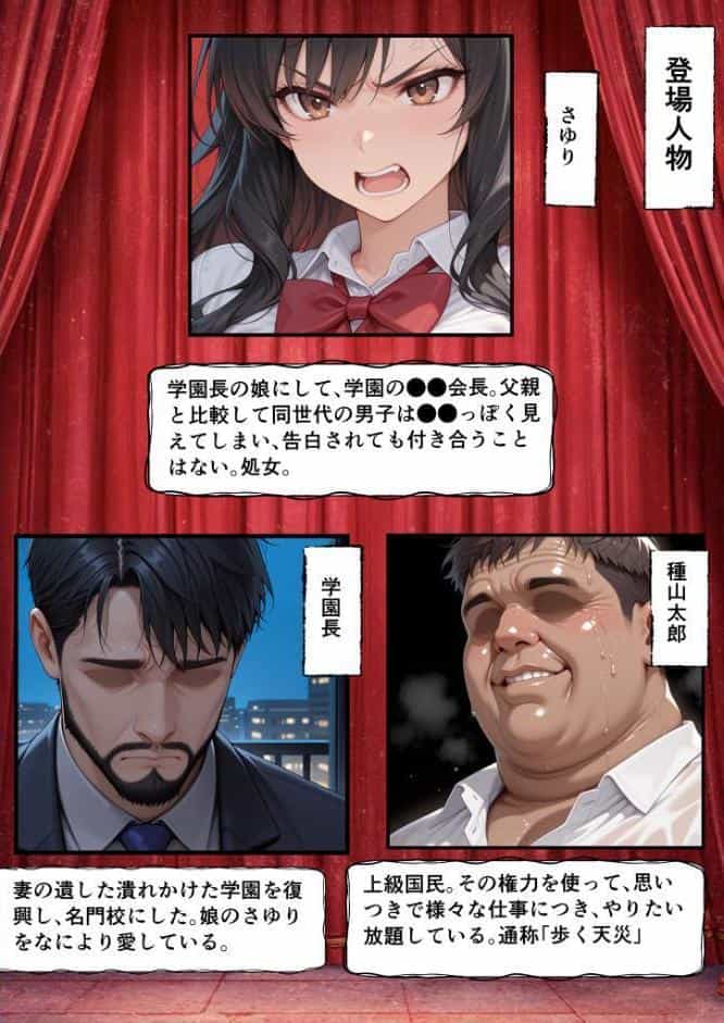 上級国民に支配された学園生徒会長が学園を守るため処女喪失ショーを行う話 モザイク版