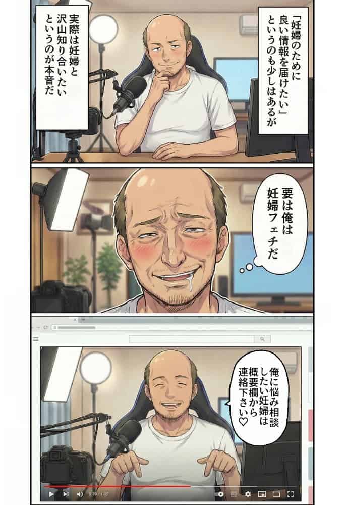 ボテ腹妊婦ハーレム〜4人の妊婦を食い散らかす中年おじさん〜【漫画283P】