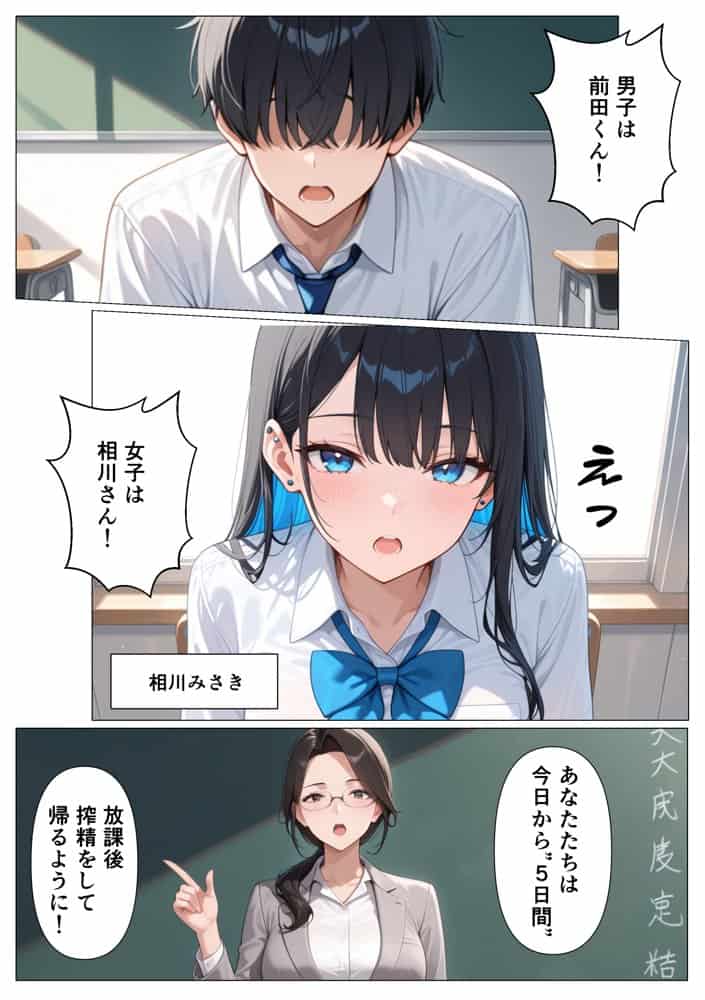 5日後に搾精係に任命されたデカ尻クールギャルとイチャラブセックスする話