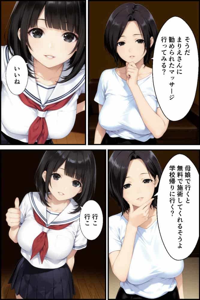 無料マッサージ体験と思ったら女性風俗体験だった母娘