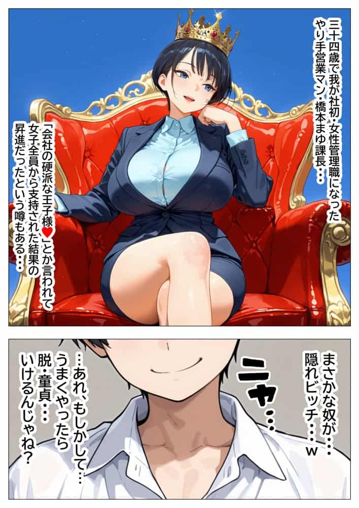 会社の王子様が隠れビッチだったので童貞チンポの専用オナホにしてやった話