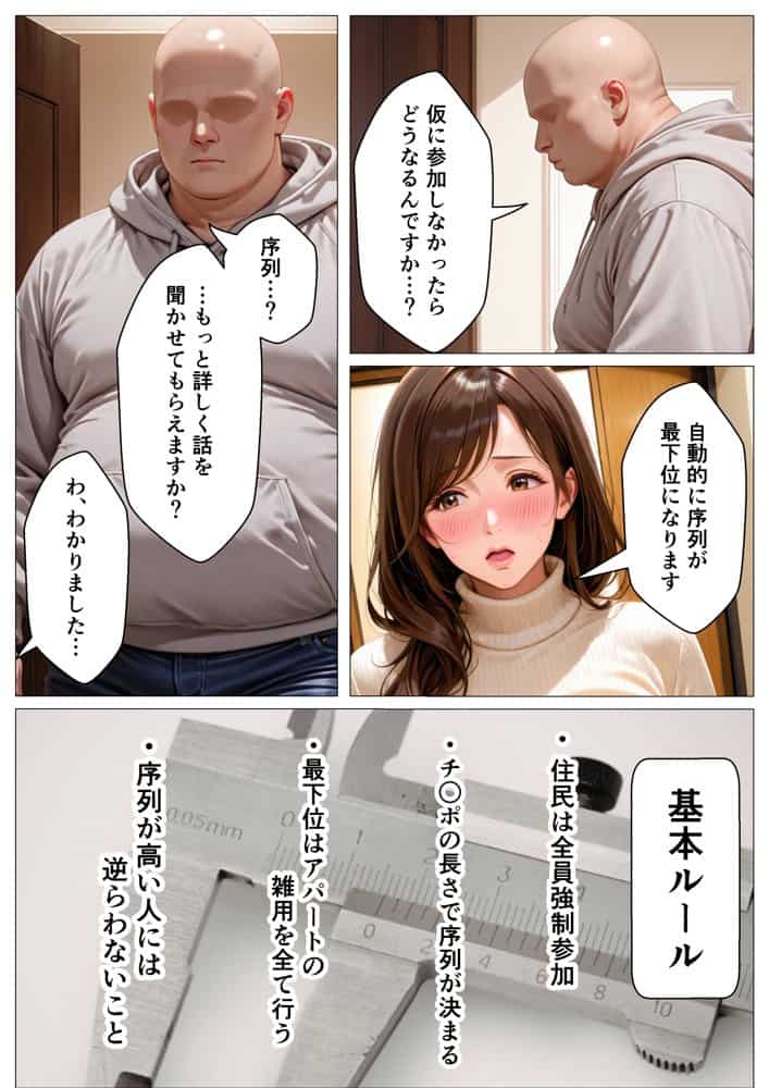 俺のアパートはチンポの長さで序列が決まる世界