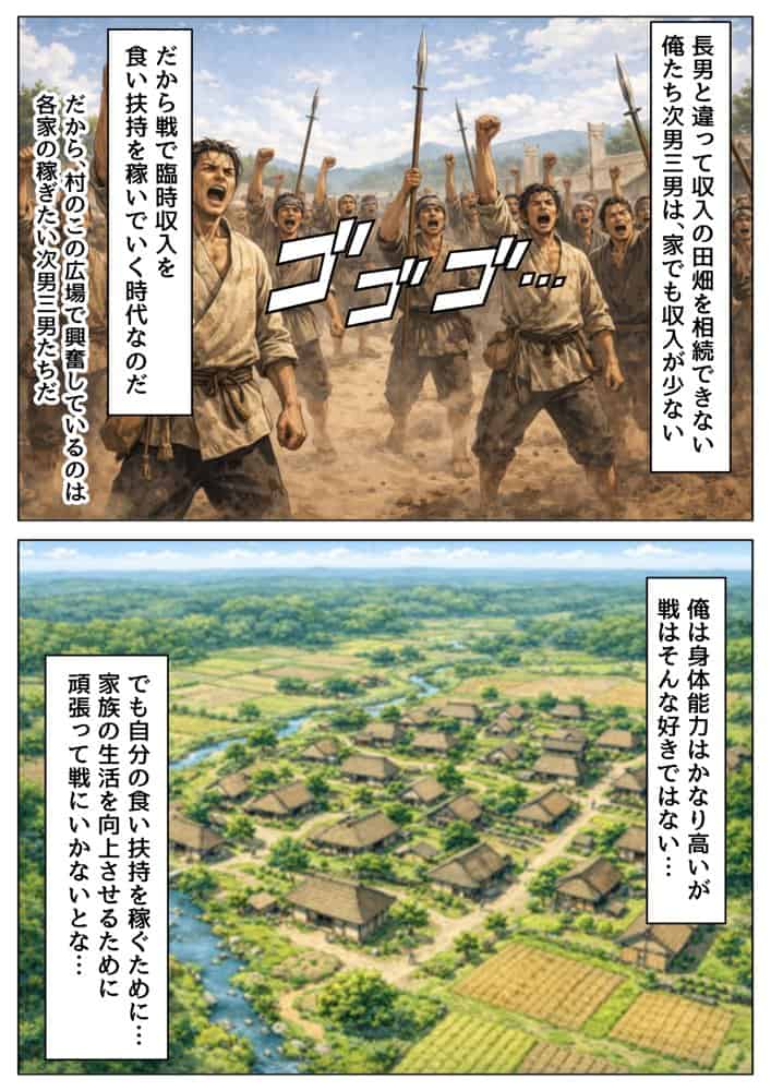 《戦の乱取り（略奪）》 戦国時代の農村に俺が転生したら、エロすぎた史実の話