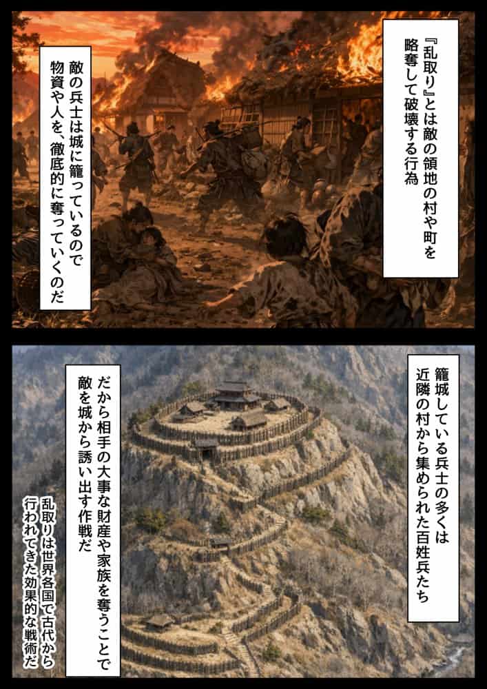 《戦の乱取り（略奪）》 戦国時代の農村に俺が転生したら、エロすぎた史実の話