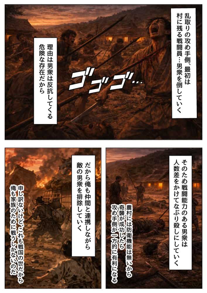 《戦の乱取り（略奪）》 戦国時代の農村に俺が転生したら、エロすぎた史実の話