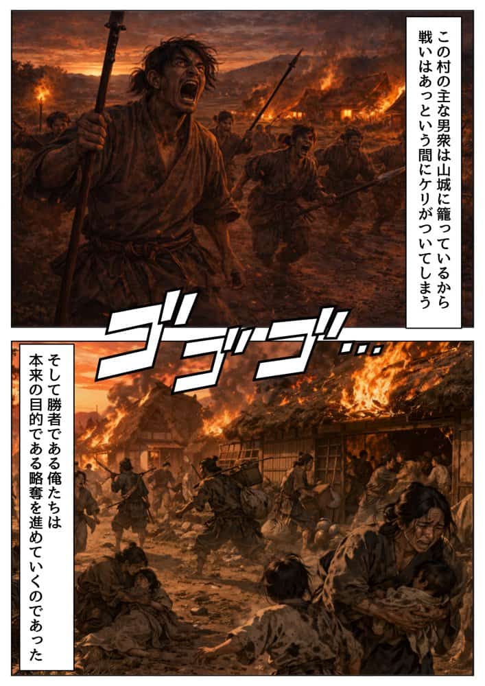 《戦の乱取り（略奪）》 戦国時代の農村に俺が転生したら、エロすぎた史実の話