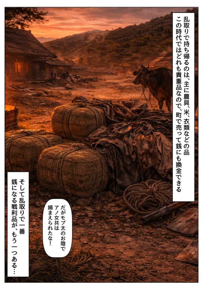 《戦の乱取り（略奪）》 戦国時代の農村に俺が転生したら、エロすぎた史実の話