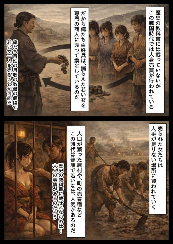 《戦の乱取り（略奪）》 戦国時代の農村に俺が転生したら、エロすぎた史実の話