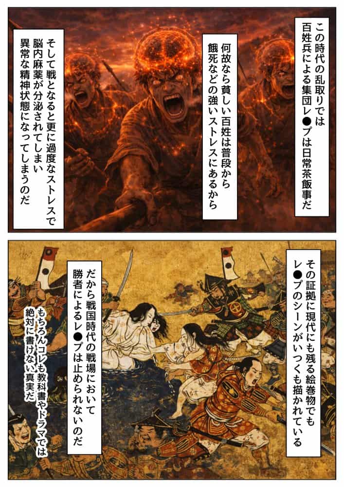 《戦の乱取り（略奪）》 戦国時代の農村に俺が転生したら、エロすぎた史実の話
