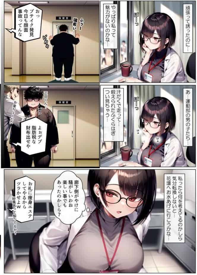保健室の先生 治療と言われキモオタチ●ポで発情交尾 モザイク版