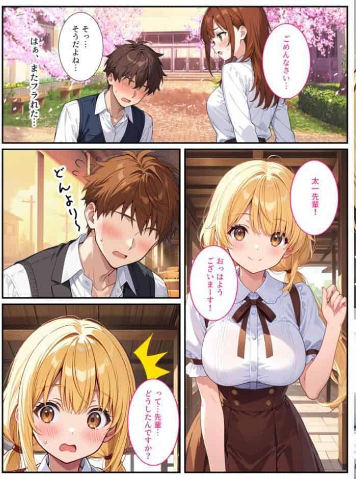 落ち込んでるオレに爆乳の後輩女子が処女をくれました！ モザイク版