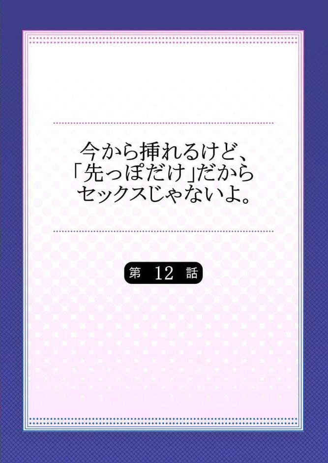 今から挿れるけど、「先っぽだけ」だからセックスじゃないよ。 12