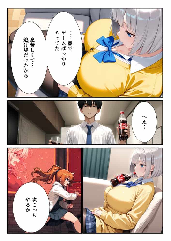 コンビニで拾った爆乳家出ギャルに罰ゲームで搾精された話
