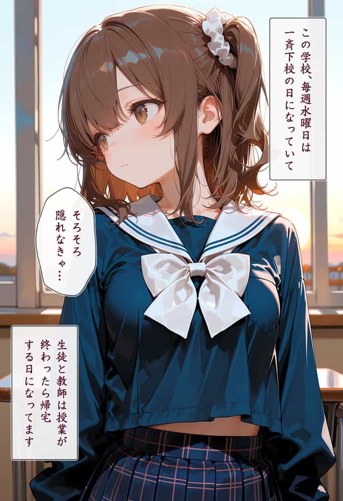秘密の放課後 誰も居ない教室で自慰行為に耽っていた少女と冴えない教師のお話