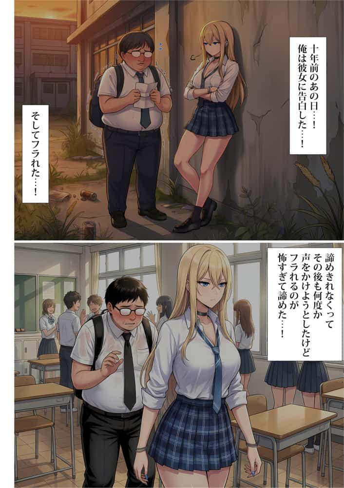 憧れだったハイスペギャルJKにタイムリープ憑依した弱男おじさん、昔の自分のオナホメス奴●になってあげた